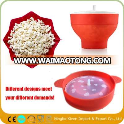 Different types Non Stick Heat Resistant Microwave Silicone Popcorn Maker Popper